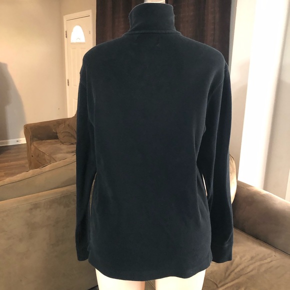 Polo Ralph Lauren Blue Label 1/4 zip pullover sweater shirt black Medium Solid - Picture 5 of 8